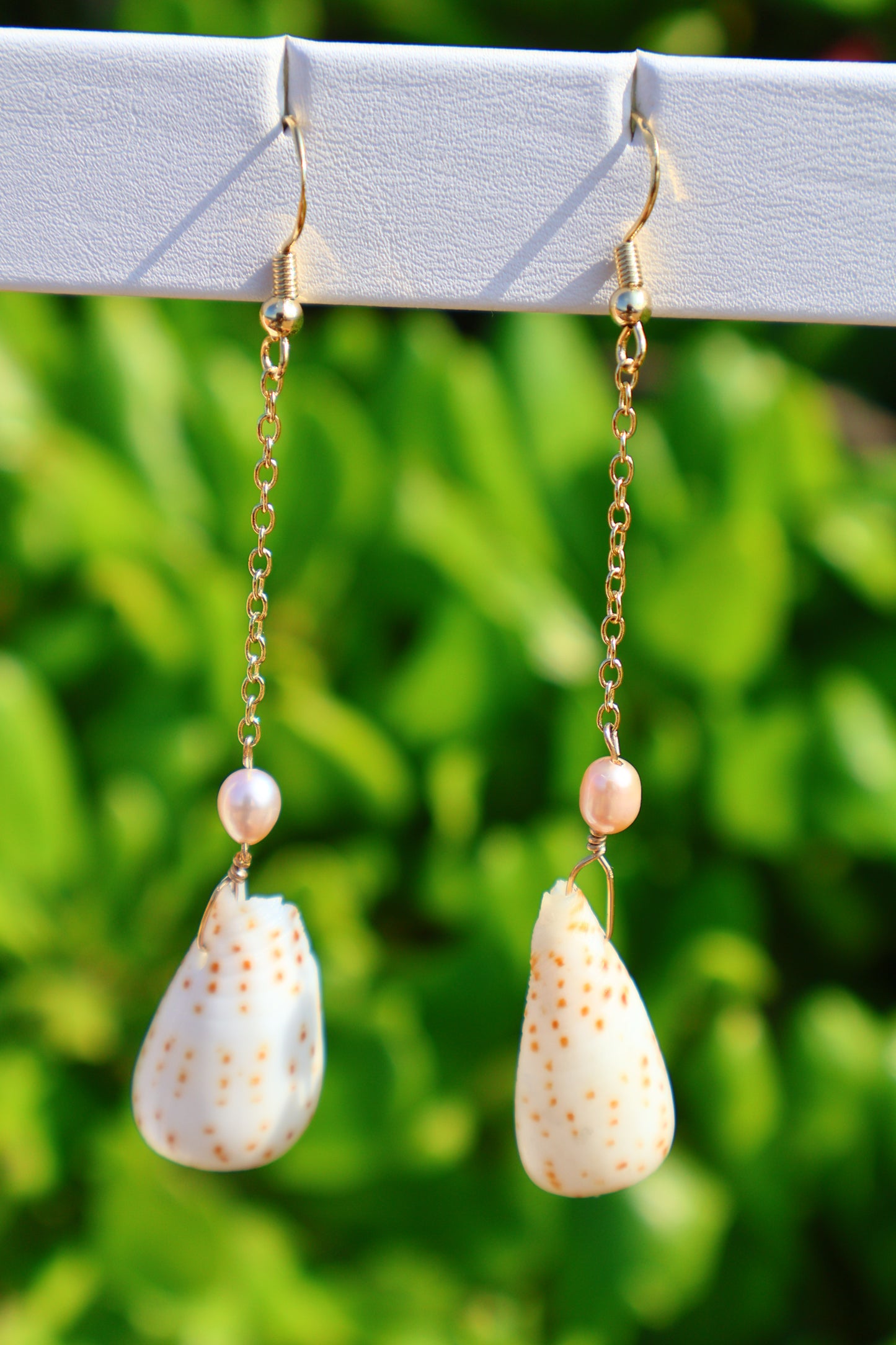 PINK FLEA CONE EARRINGS